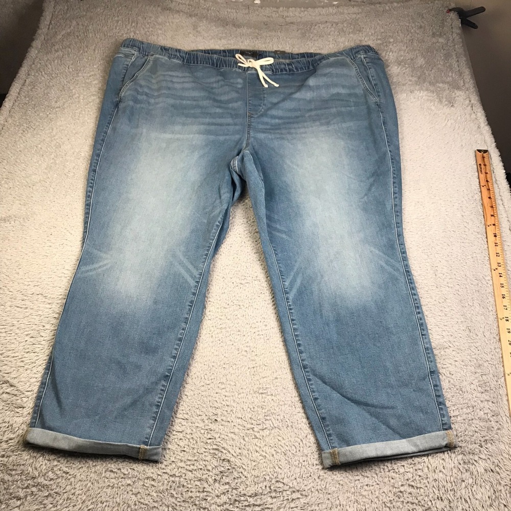 Torrid Pull On Boyfriend Straight Jeans Womens 6T 6X (57x28) Drawstring NEW NWT